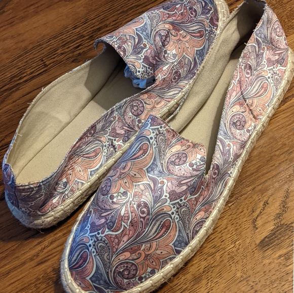 Monroe & Main Espadrille Paisley Slides Size 11.5 - Picture 3 of 6